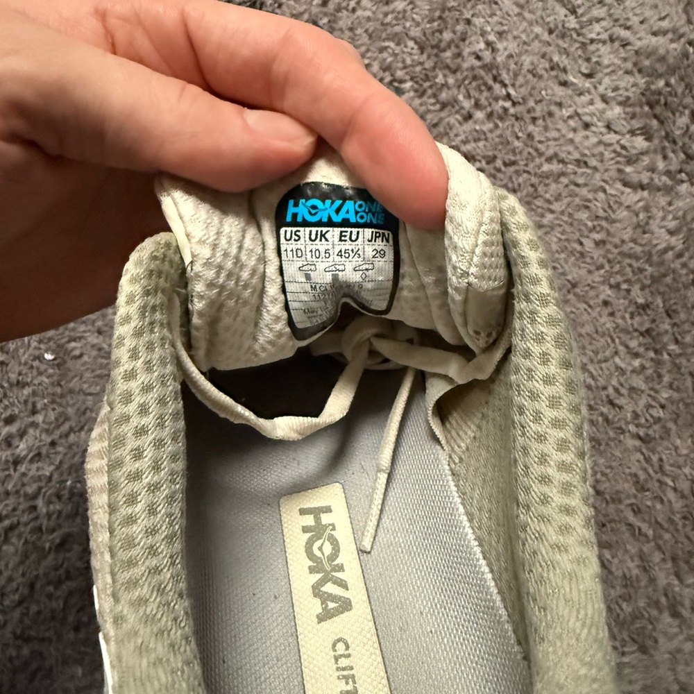 Hoka Beige and Gray Running Shoes - Picture 6 of 6